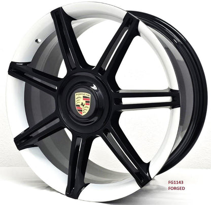 20'' FORGED wheels for PORSCHE TAYCAN TURBO S 2020 & UP 20x9/11" 5x130 White lip