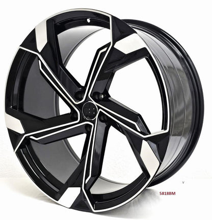 22'' wheels for AUDI Q7 3.0 PRESTIGE 2017 & UP 5x112 22x9.5 +25MM
