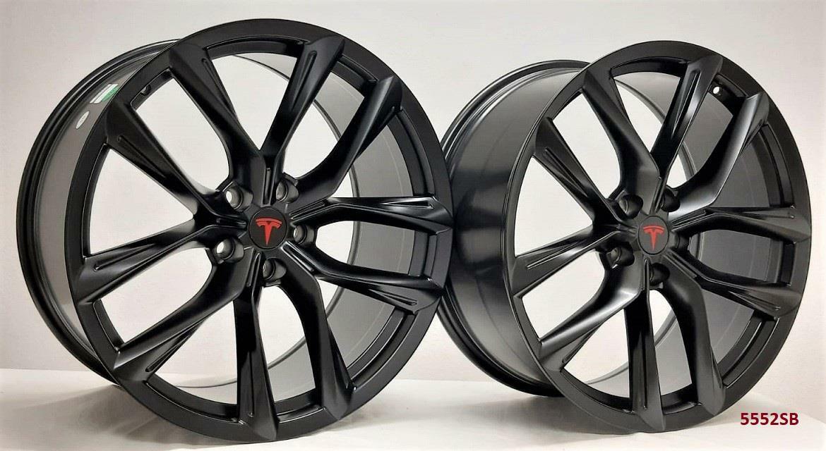22" wheels fits TESLA MODEL X P100D 2016 & UP (staggered 22x9"/22x10")