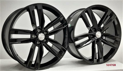 22" WHEELS FOR CHEVY CAMARO LT1 COUPE 2020 & UP (staggered 22x8.5/10") 5x120