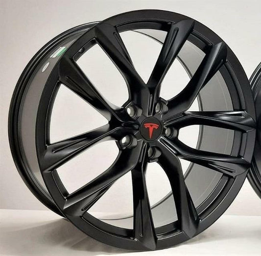 22" wheels fits TESLA MODEL X LONG RANGE PLUS 2020 & UP (staggered 22x9"/22x10")