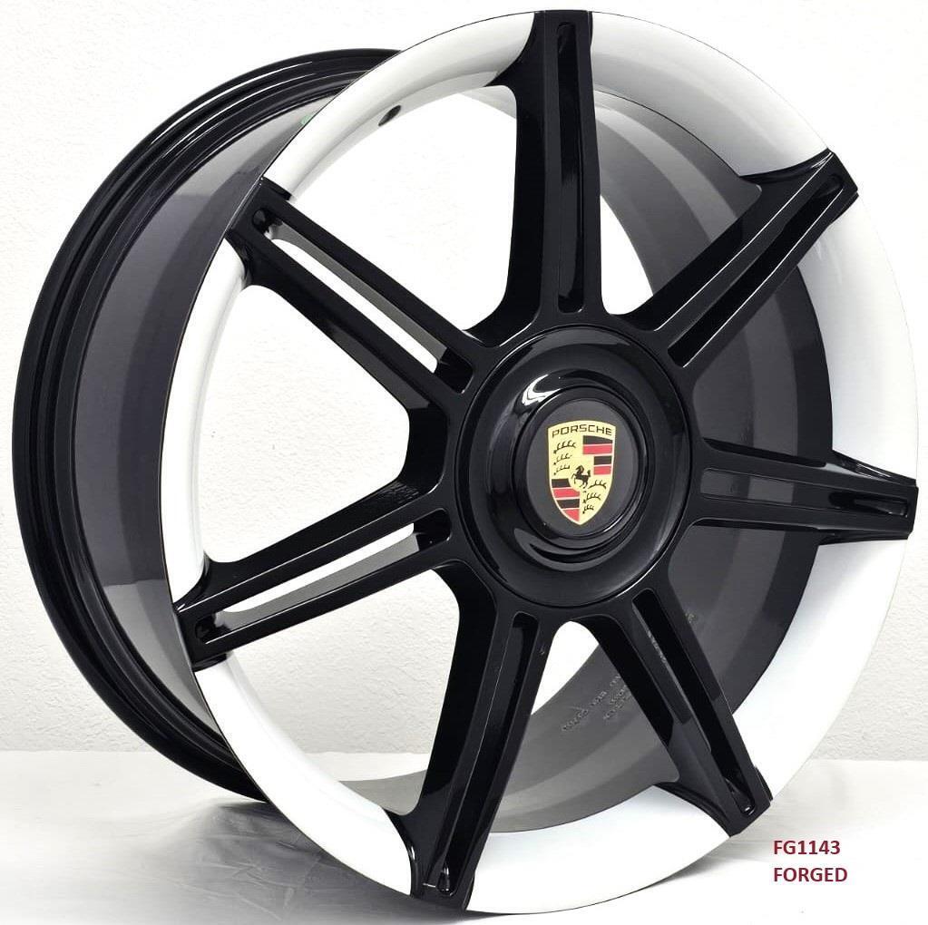 20'' FORGED wheels for PORSCHE TAYCAN 4S 2020 & UP 20X9/11" 5x130 White lip