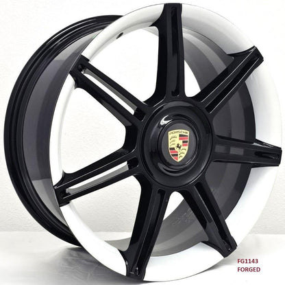 20'' FORGED wheels for PORSCHE TAYCAN 4S 2020 & UP 20X9/11" 5x130 White lip