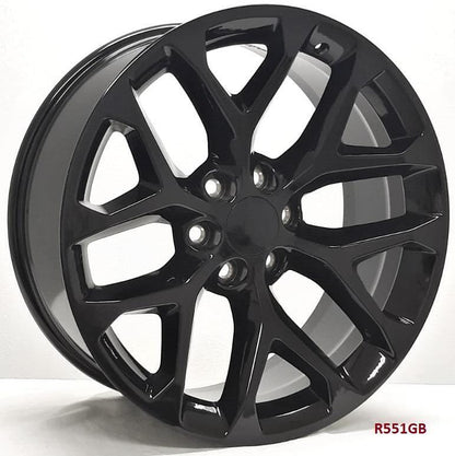 22" WHEELS FOR GMC SIERRA 1500 2007-18 22x9 6x139.7 (4 wheels)
