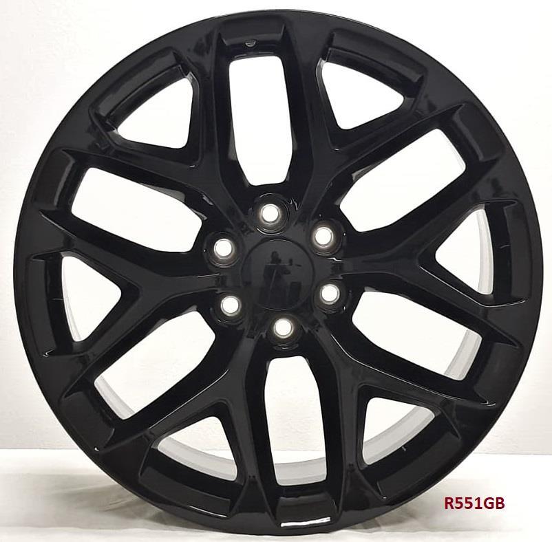 22" WHEELS FOR CHEVY SILVERADO 1500 2007-18 22x9 6x139.7 (4 wheels)