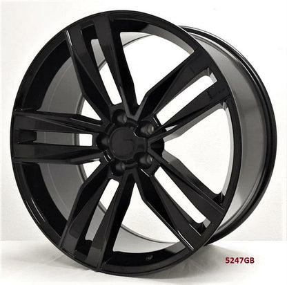 22" WHEELS FOR CHEVY CAMARO LS, SS CONVERTIBLE 2015-17 (staggered 22x8.5/10")