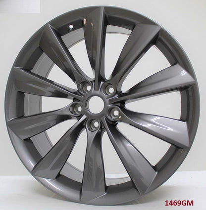 22" wheels fits TESLA MODEL S 85 P85 (staggered 22x9"/22x10")