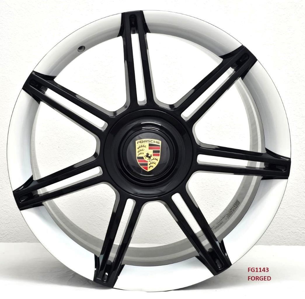 20'' FORGED wheels for PORSCHE TAYCAN 4 CROSS TURISMO 2021&UP 20X9/11" White lip