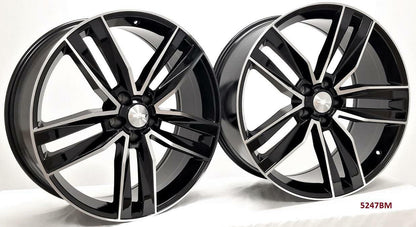 22" WHEELS FOR CHEVY CAMARO LS, LT, SS 2010-15 (staggered 22x8.5/10") 5x120