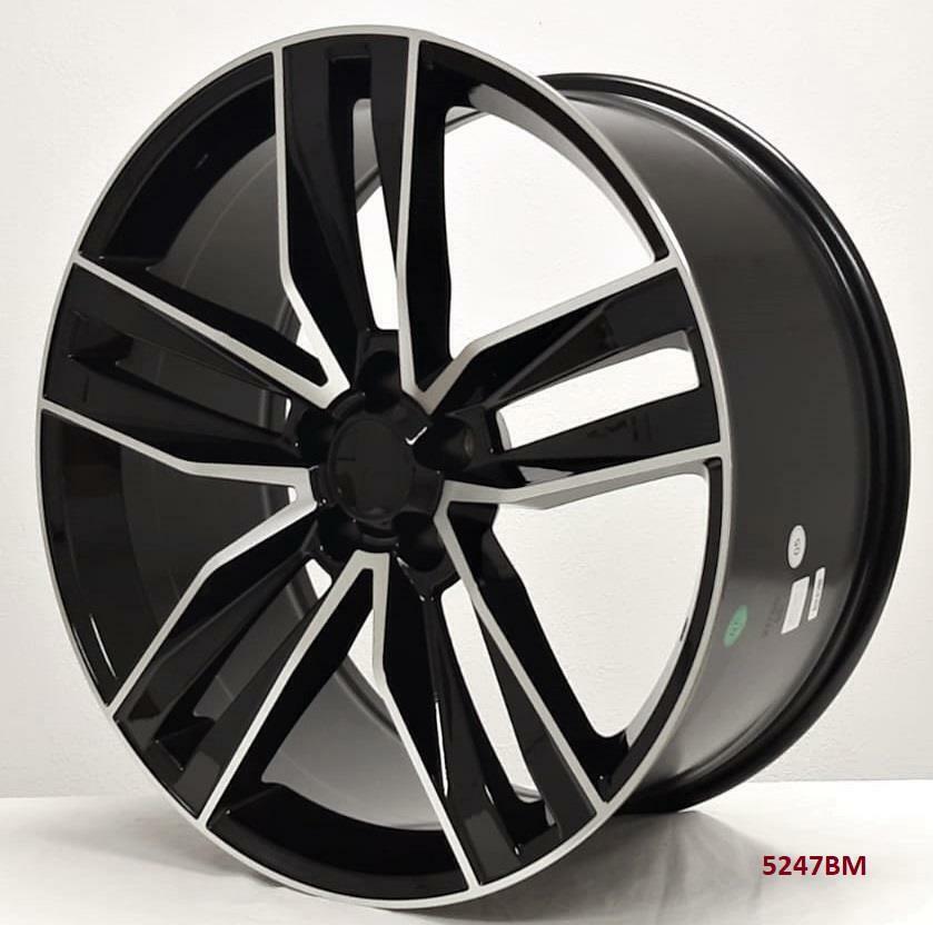 22" WHEELS FOR CHEVY CAMARO LT1 COUPE 2020 & UP (staggered 22x8.5/10") 5x120